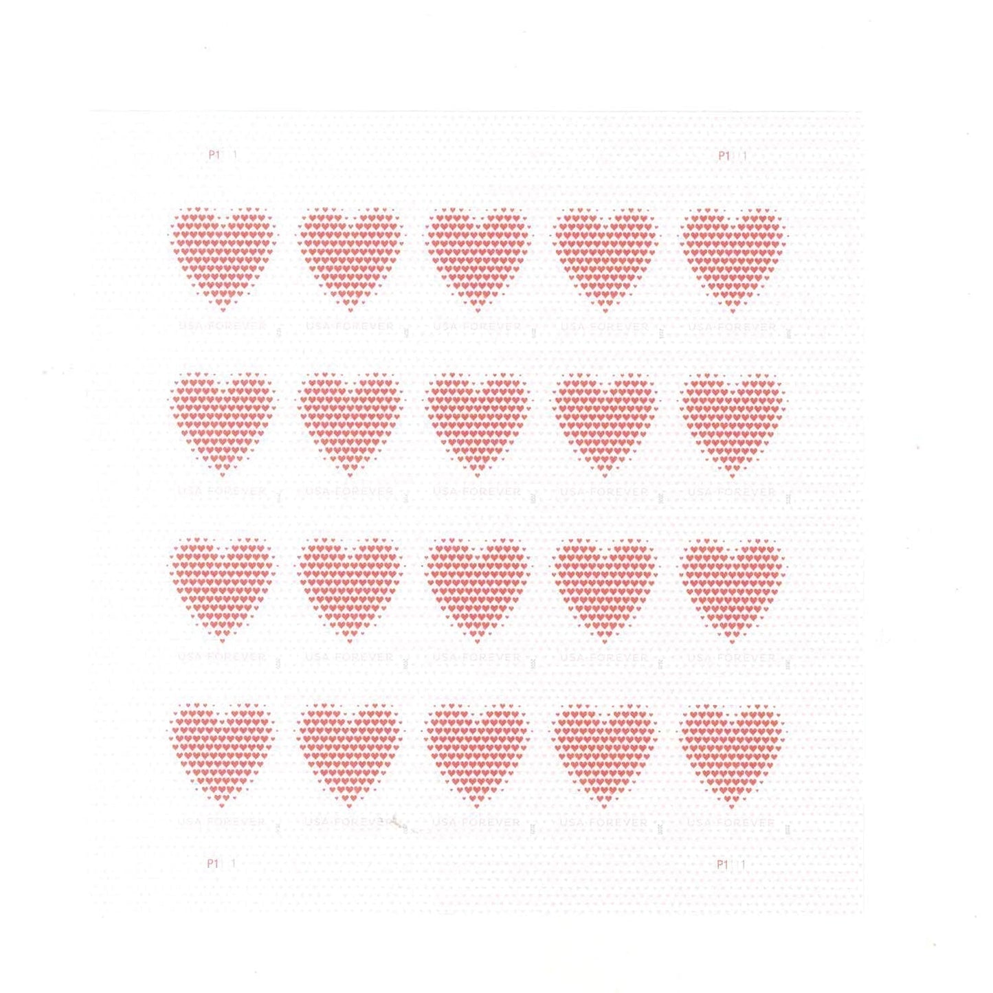 Made of Hearts Forever First Class Postage Stamps image 1