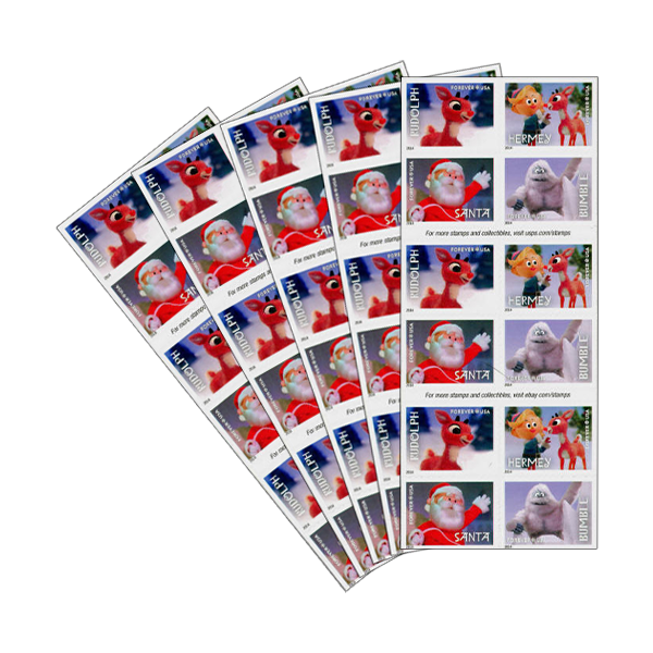 USPS First Class Forever Stamps – Rudolph the Red-Nosed Reindeer image 0
